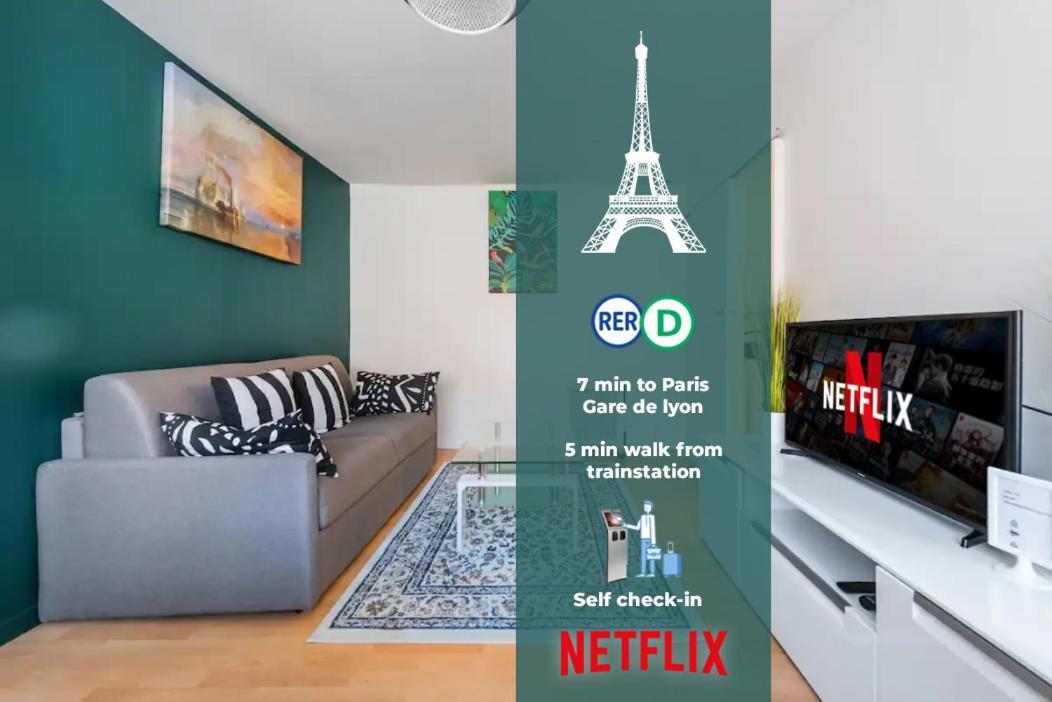 StayLib - Spacious flat 45m2 - 15min Paris&Orly Alfortville Exterior foto